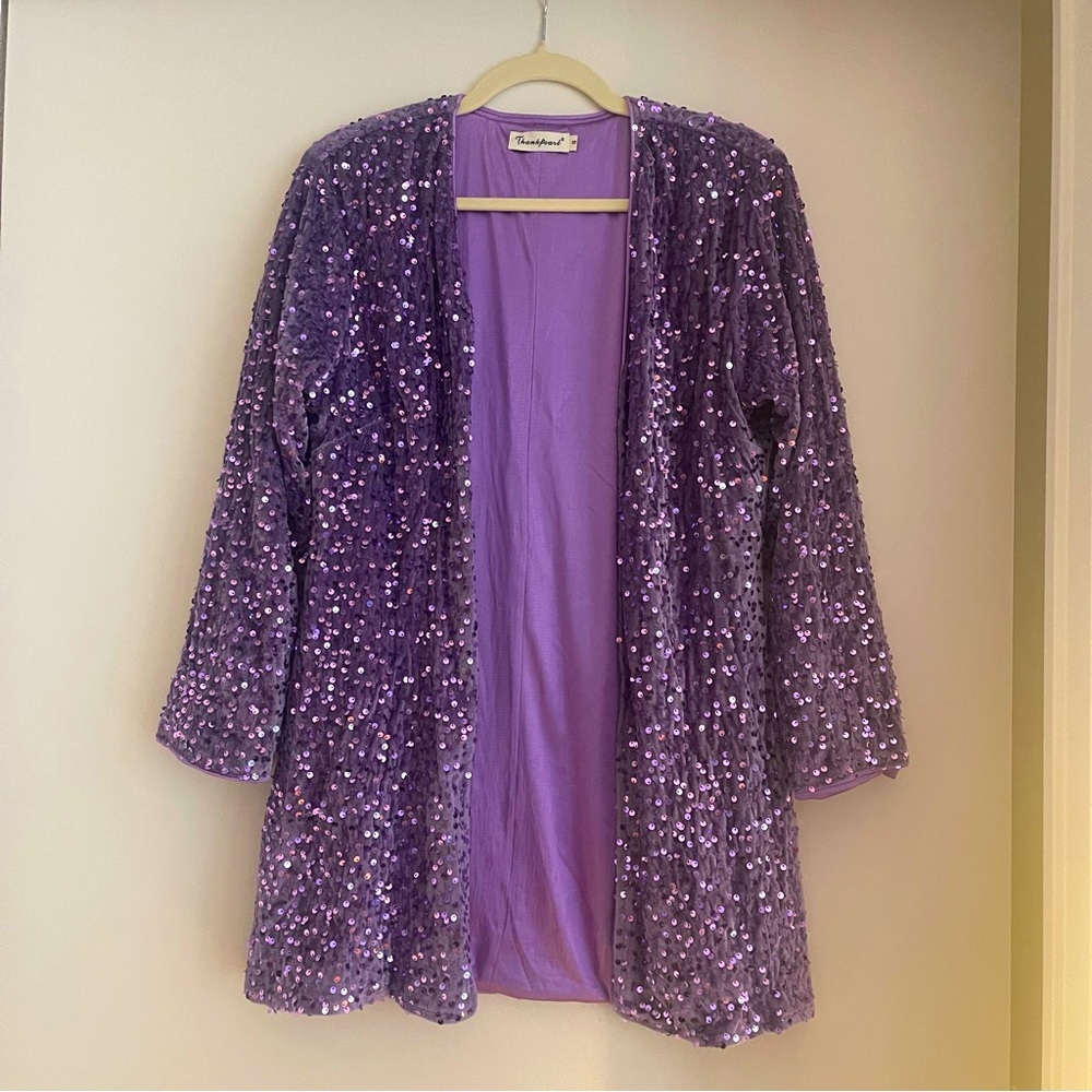 Purple Sequin Blazer